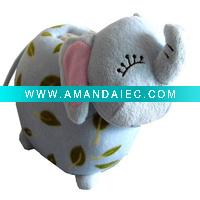 Wholesale plush elephant money bank, stuffed elephant money box, soft animals money saving box, plush coin bank, stuffed saving bank