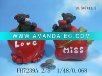 Wholesale polyresin penny box for bear design