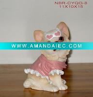 Wholesale polyresin dog money box crafts