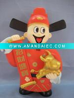 Resin Money Box Penny Bank Money Bank God of Wealth Figurine