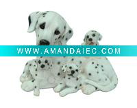 Wholesale White Polyresin Dog Sculpture For Decoration And Money Box