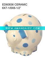 Wholesale ceramic money pot piggy bank
