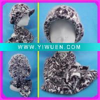 Wholesale animal fashion wool winter hat and scarf set RQ-S11