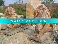 Wholesale marble carving lion statue stand