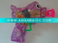Wholesale rabbit light flash bubble gun candy toy