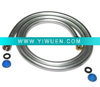 Wholesale flexible silver-shiny pvc shower hose with brass nuts