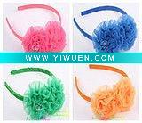 Wedding/Party colorful hair band/barrettes/hoops add two flowers(14 colours to choose from)