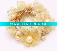 flower hair band with peral , hair ornament