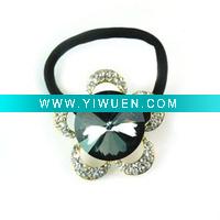 Wholesale Full-jewelled Zircon Flower Hair Loop & Elastic Hair Bands