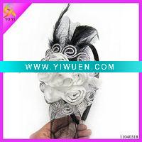 Wholesale Fashion flower with feather lace headbands