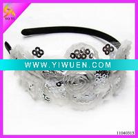 Wholesale Fashion ladies lace with sequin headbands