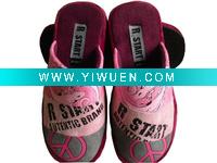 Wholesale Lovely Winter Slippers with Printed Pattern, Ladies' Warm Winter Slippers