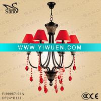 Wholesale Antique Red Traditional Metal European Design Crystal Chandelier