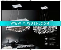 Wholesale Rectangle crystal beads hanging ceiling lamp chandelier