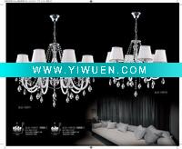 Wholesale Fabric lampshade crystal chandelier pendant lamp