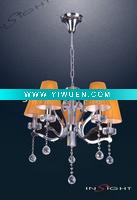 5 Light Crystal Chandelier Lighting Polished chrome