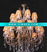 Wholesale Newest Chandelier big crystal with cloth shade Chandelier (BL604-12+6)
