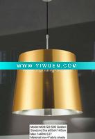 Chandeliers,gold fabric,E27 single head hanging lights