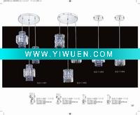 Wholesale 3 P discoloration color crystal hanging lamp chandelier