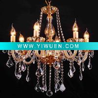 Wholesale 8649-6 Gold Glass Chandelier