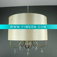 Wholesale Indoor Lean Metal Electroplating Chandelier with Fabric Lampshade/CE/UL