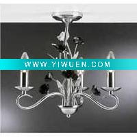 Wholesale Indoor Fixed Silver Metal Electroplating Chandelier with Candle Bulbs/CE/UL