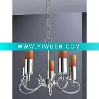 Wholesale Fixed Silver Metal Electroplating Chandelier w/Glass Shades