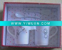 Wholesale 100% guaranteed pretty cup set with spoon ,gift cup set ,gift cup,ceramic gift cup