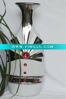 Wholesale ceramic pottery glazed porcelain flower vase for home decoration