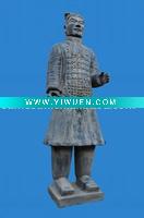 Wholesale Pottery handicraft of archaize color warriors