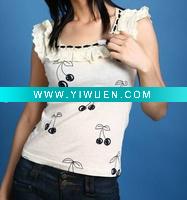 Wholesale women's apparel of cotton t shirt yf-67068