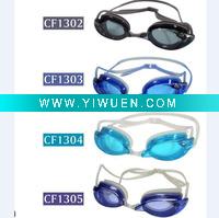 Wholesale Anti fog swimming eyewear with 3D fraction bar at the end of the frame CF1300