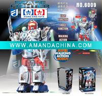 Wholesale Robot toy walking action with volitant heand,mouth,arm