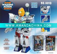 Wholesale Float Ball battery walking robot W/ light,voice,Jump ball