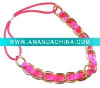 Wholesale Elastic Ribbon Chain Headband/hair accessory HYL06920