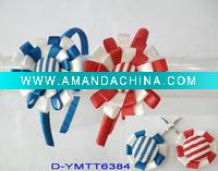 Wholesale Fashion Hair Band in Blue, Red Ribbon