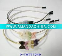 Wholesale Fashion metal hair band with ribbon bow