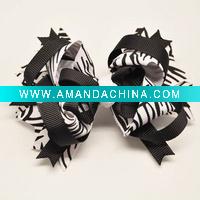 Wholesale printed ribbon hair bow
