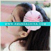 Wholesale fashion children's hair accessories baby ribbon bow barrette/ hair band
