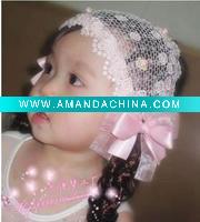 Wholesale fashion children's hair accessories baby ribbon bow barrette/ hair band