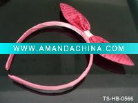 Wholesale HOT SELLING KIDS' RIBBON WRAPPED HAIR BANDS WITH SEQUINED BOW TIE