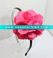 Wholesale slim Iron elastic hair band with ribbon
