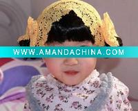 Wholesale fashion children's hair accessories baby ribbon bow barrette/ hair band