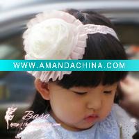 Wholesale fashion children's hair accessories baby ribbon bow barrette/ hair band