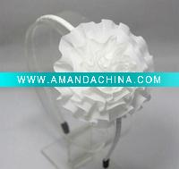 Wholesale Whitr color Iron elastic hair band with bows