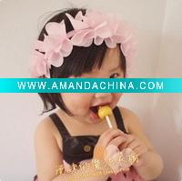 Wholesale fashion children's hair accessories baby ribbon bow barrette/ hair band