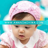 Wholesale fashion children's hair accessories baby ribbon bow barrette/ hair band