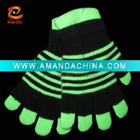 Wholesale neon glove,striped neon glove NLNP(136)