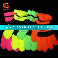 Wholesale neon glove,neon fingerless glove,striped neon glove NLNP(130)