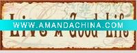 Wholesale Romantic Live A Good Life Letter Tin Signs